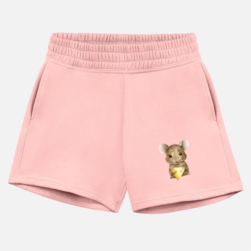 cute mouse enjoys a small piece of cheese