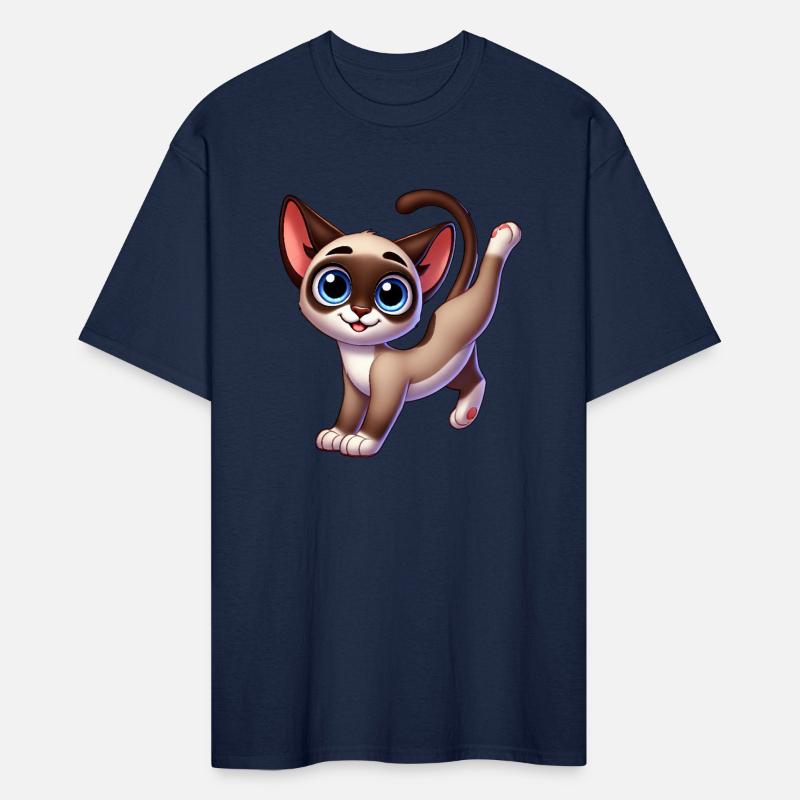 Cute Siamese Cat Breakdance Handstand Cartoon