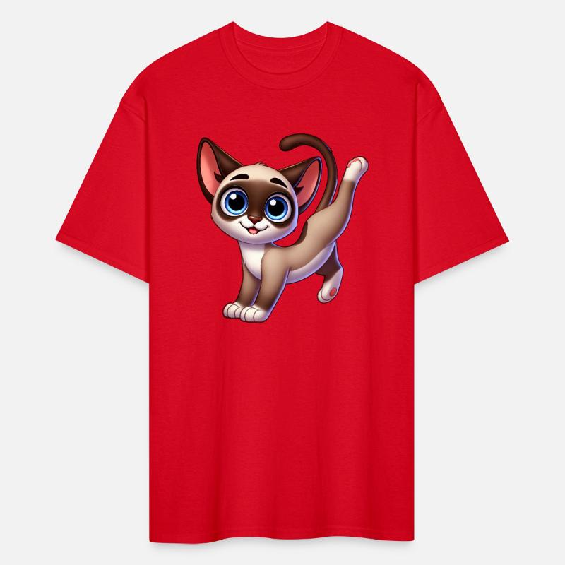 Cute Siamese Cat Breakdance Handstand Cartoon