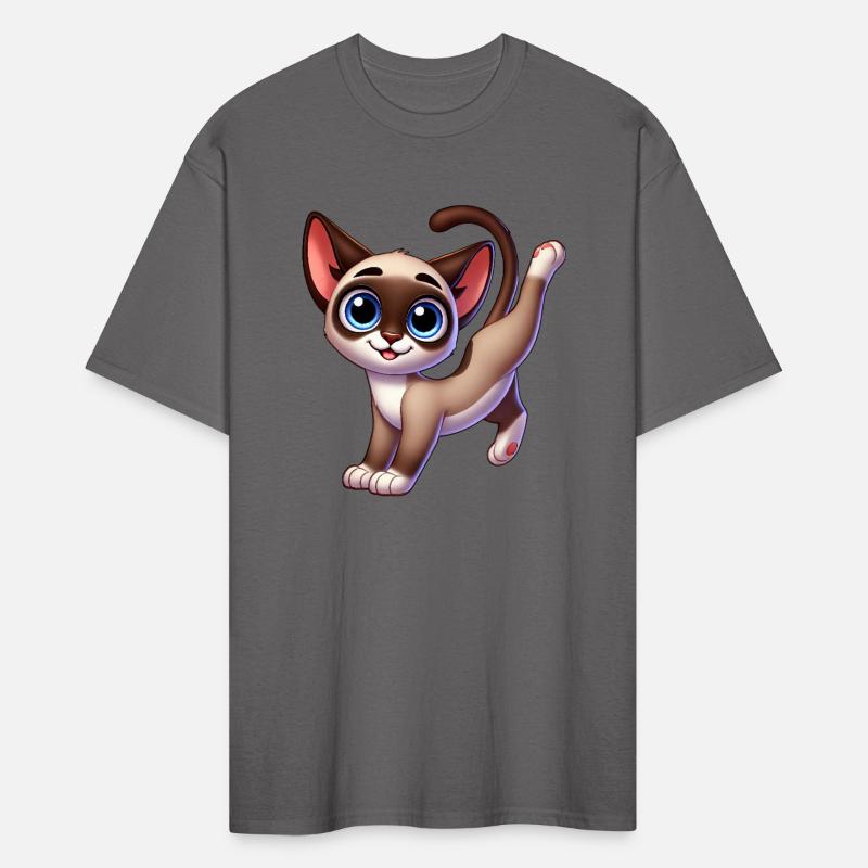 Cute Siamese Cat Breakdance Handstand Cartoon