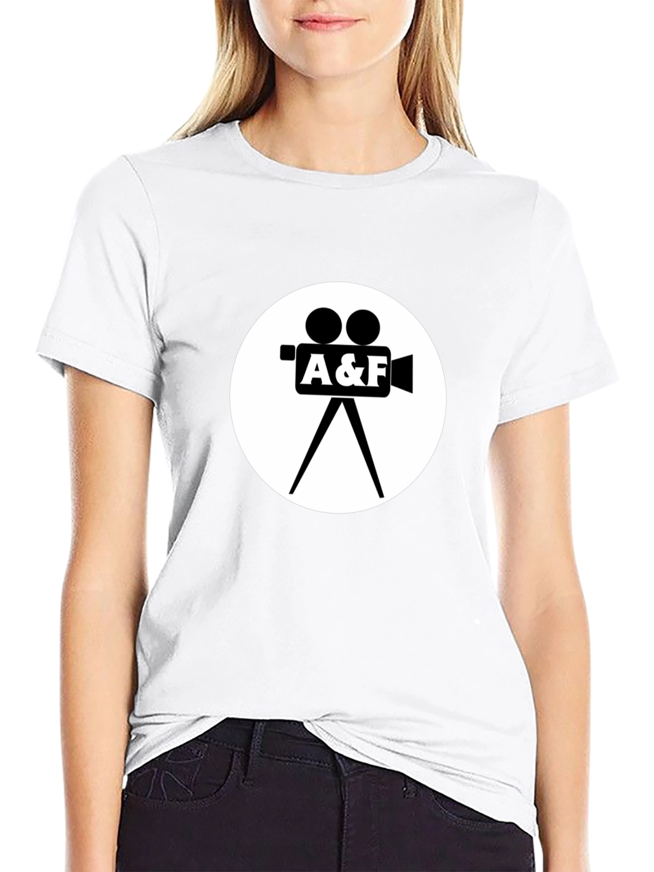 A&F Camera Graphic Black T-Shirt