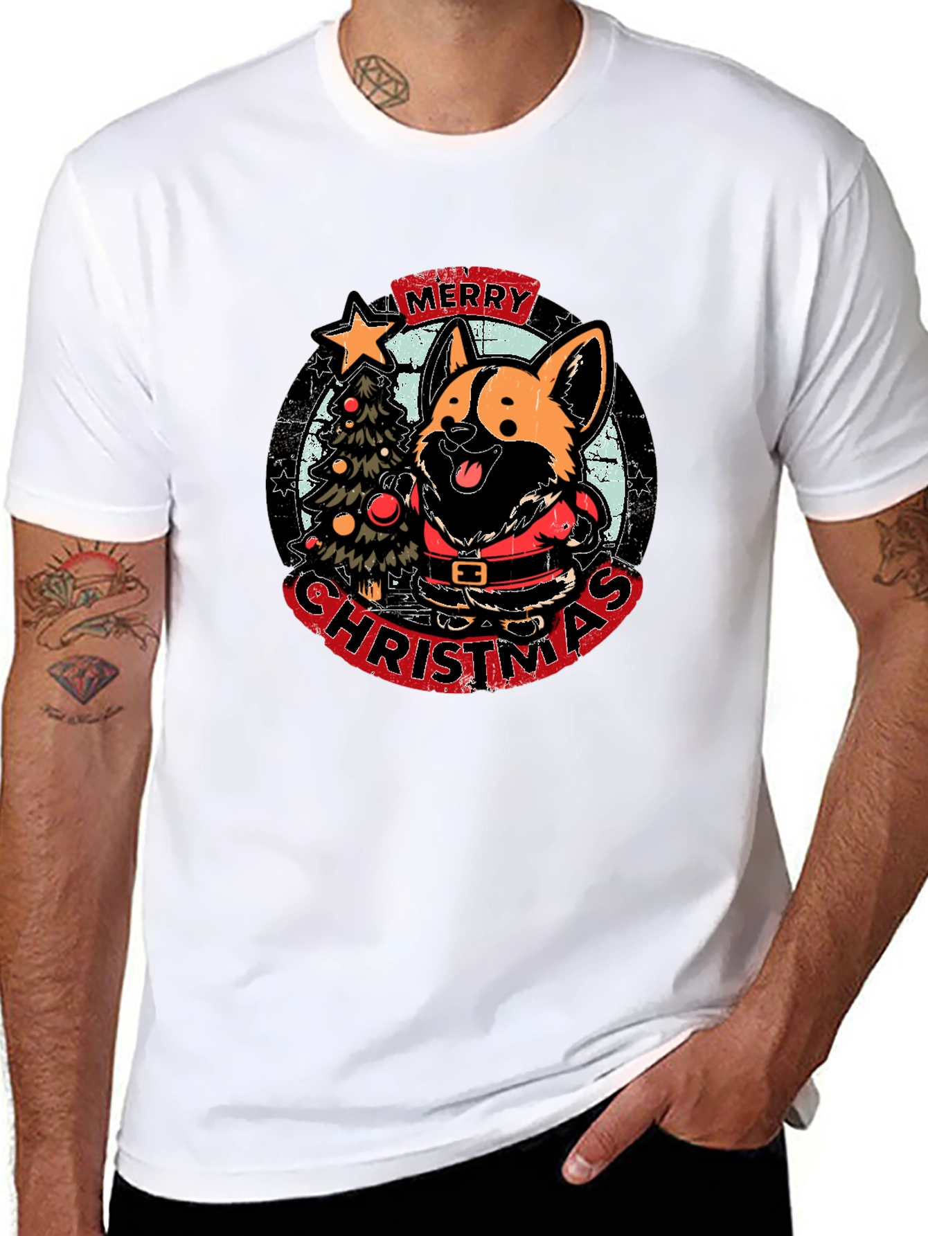 Merry Christmas Corgi T-Shirt