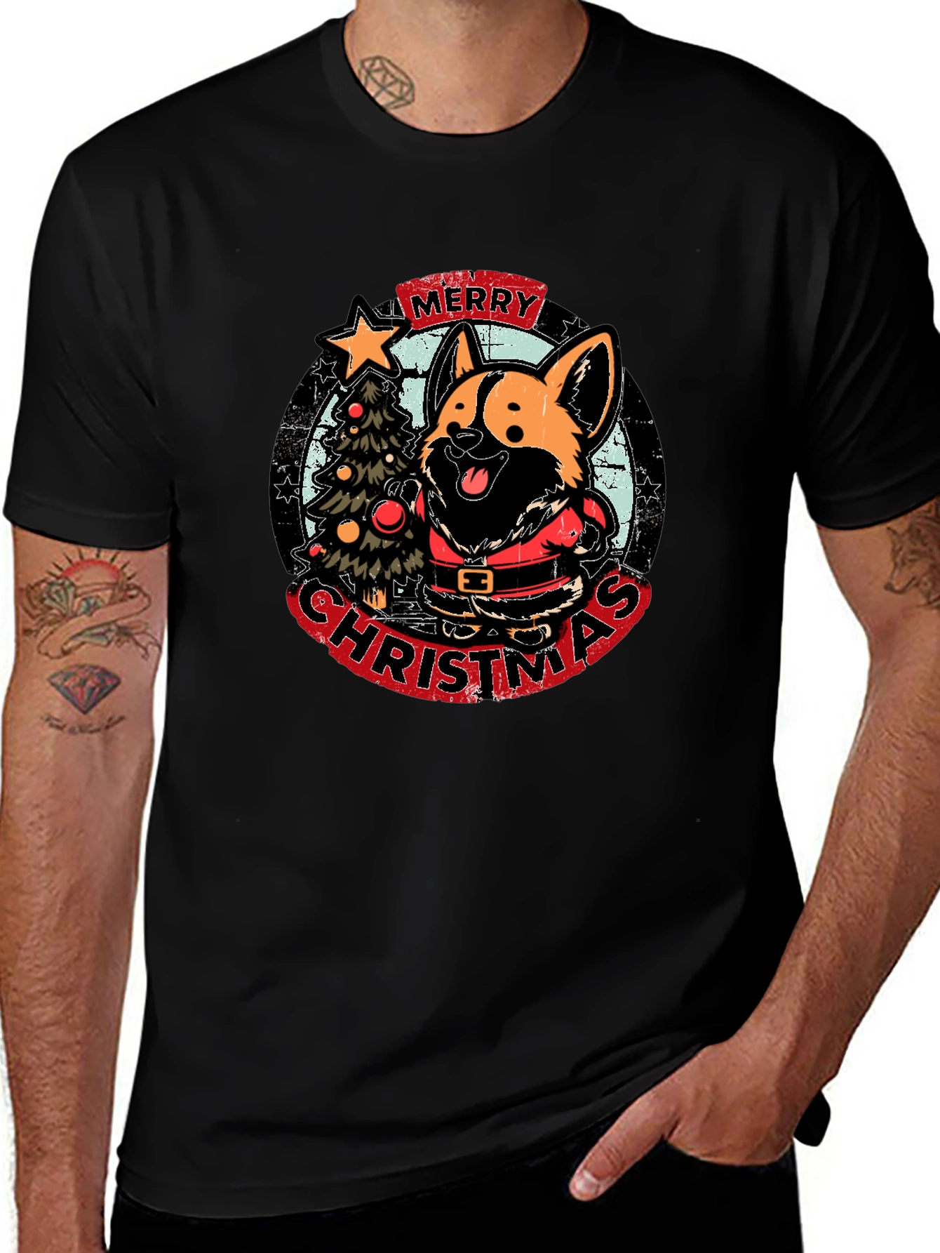 Merry Christmas Corgi T-Shirt