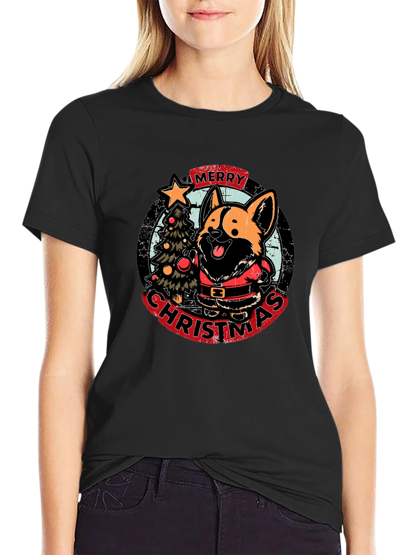Merry Christmas Corgi T-Shirt