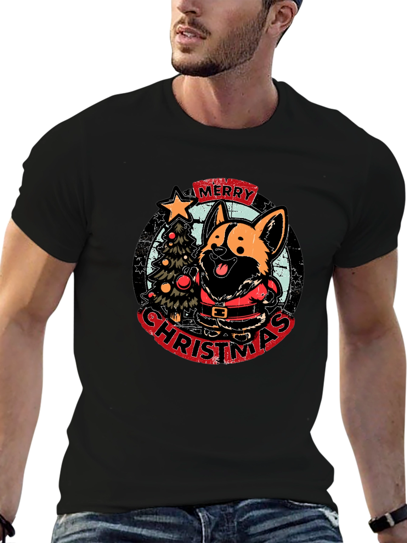 Merry Christmas Corgi T-Shirt