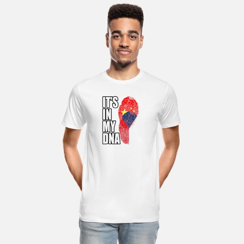 Czech And Chinese Mix Heritage DNA Flag