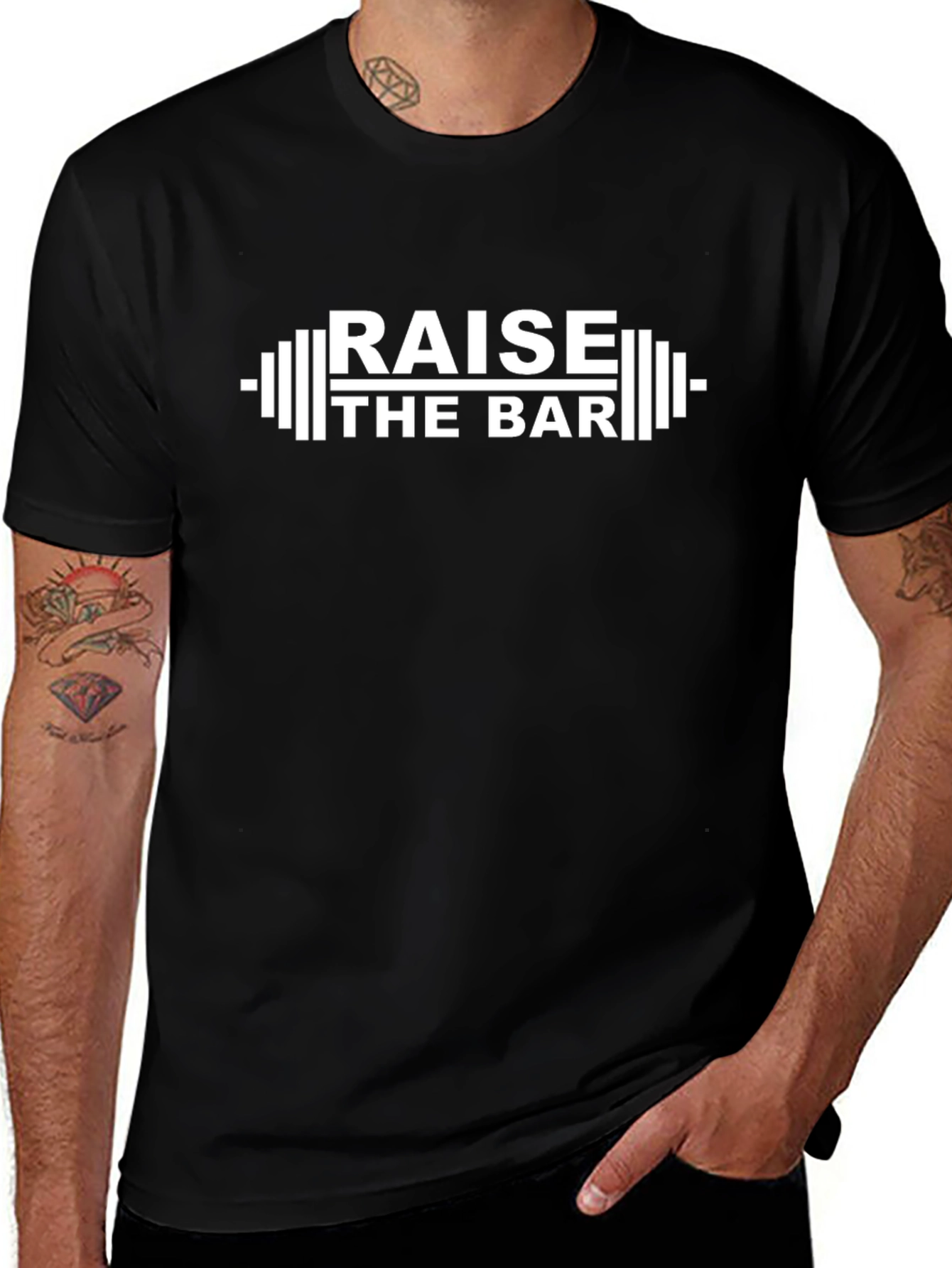 Raise The Bar Graphic T-Shirt - Black