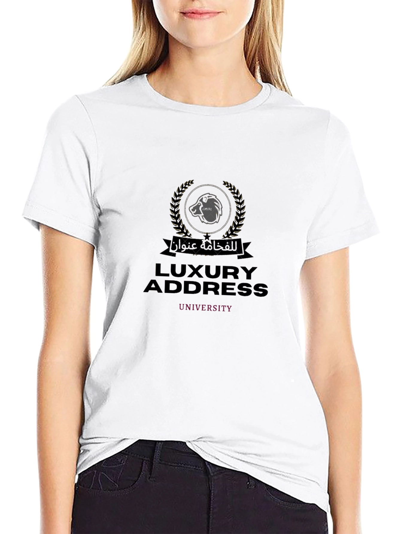 Luxury Address University Black T-Shirt