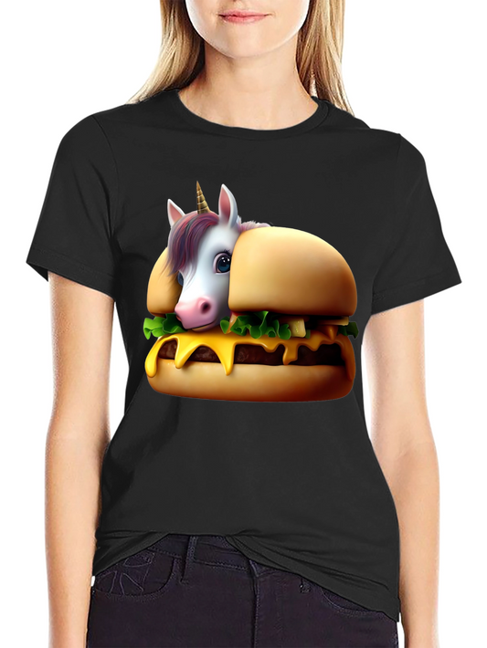 Unicorn Burger Graphic Tee - Novelty Design