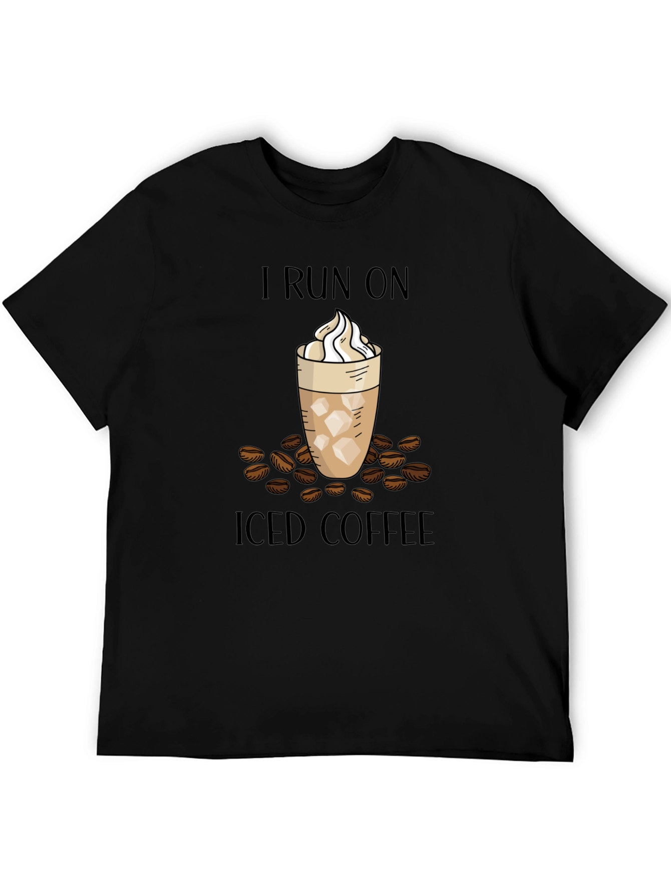 I Run On Iced Coffee Graphic T-Shirt