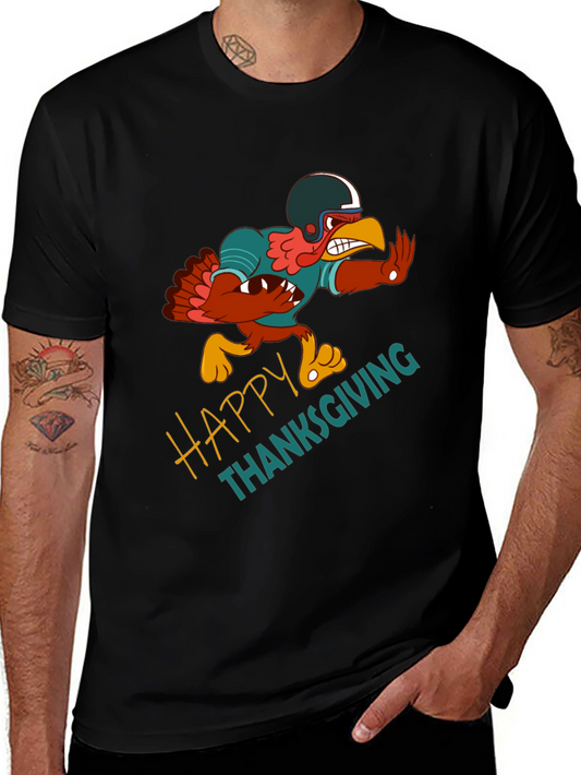 Thanksgiving Football Turkey Graphic Tee