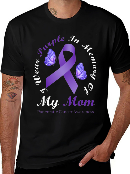 Wear Purple In Memory Of My Mom Pancreatic Cancer Awareness T-Shirt