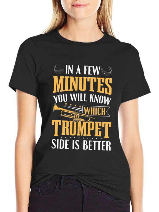 Trumpet Side T-Shirt - Musicians Humor Tee