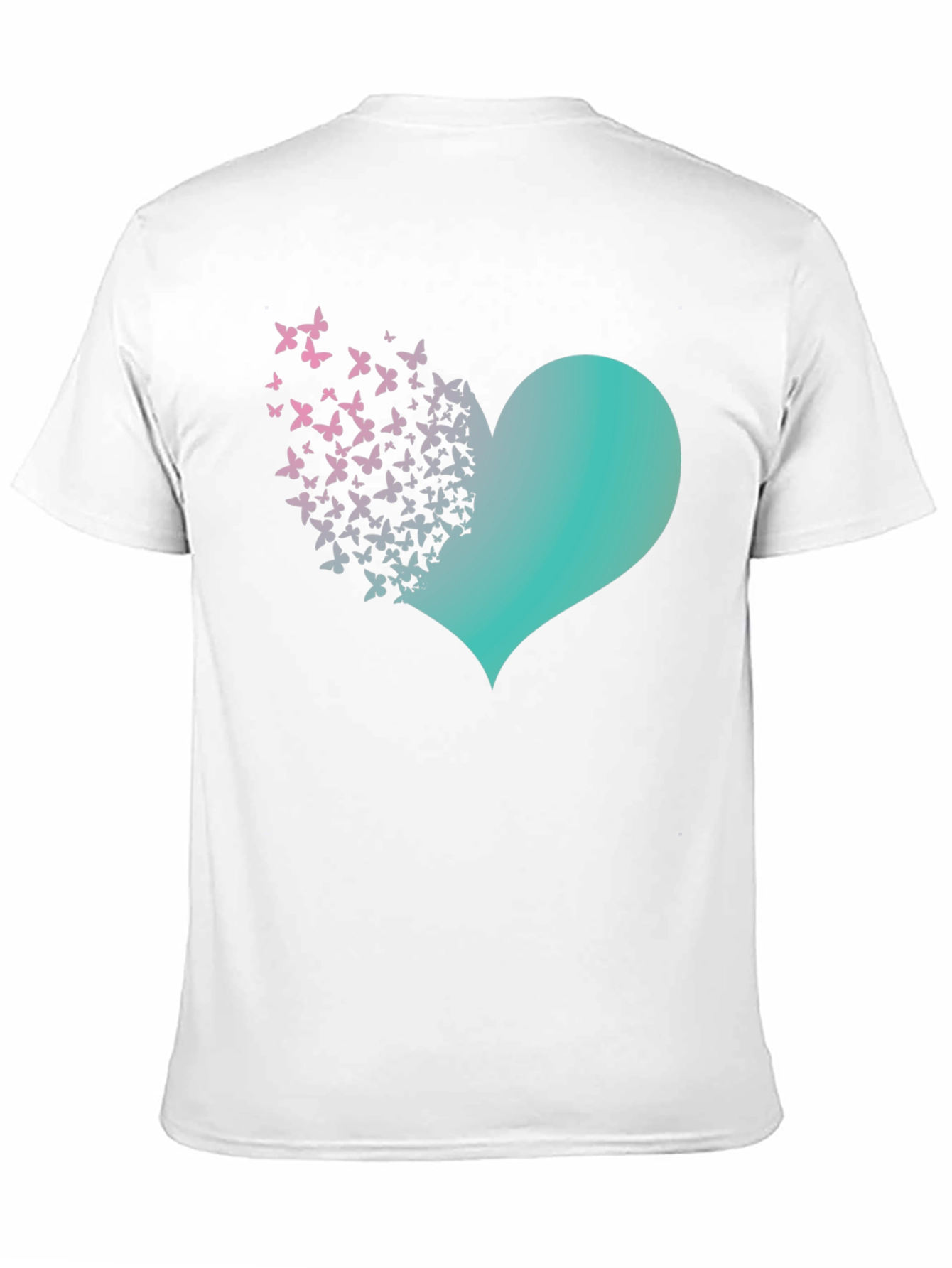 Butterfly Heart Graphic Tee - Black Cotton Blend