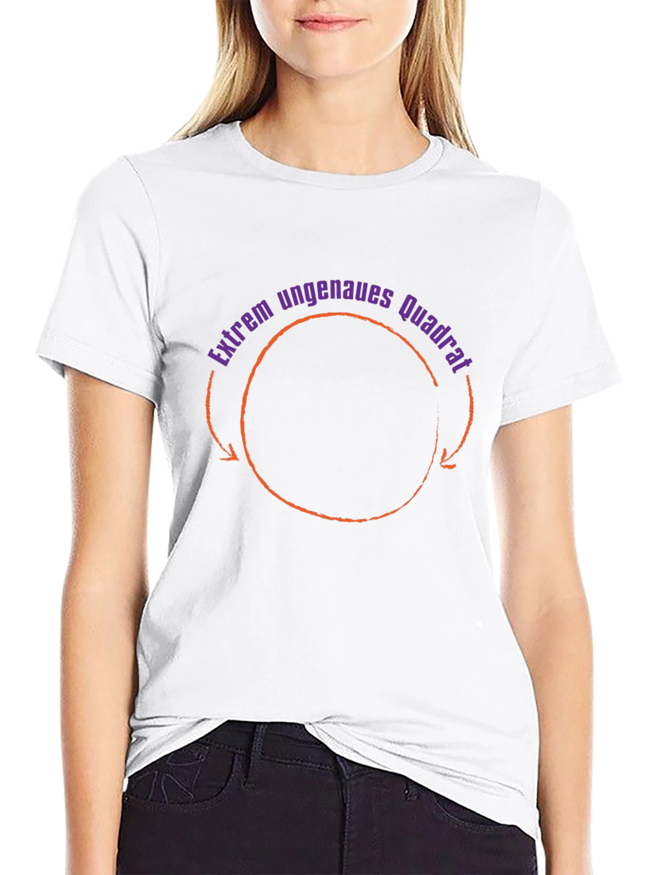 Extrem ungenaues Quadrat T-Shirt - Black