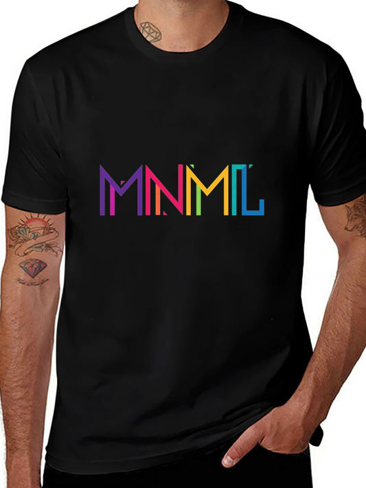 MNML Rainbow Graphic Black T-Shirt