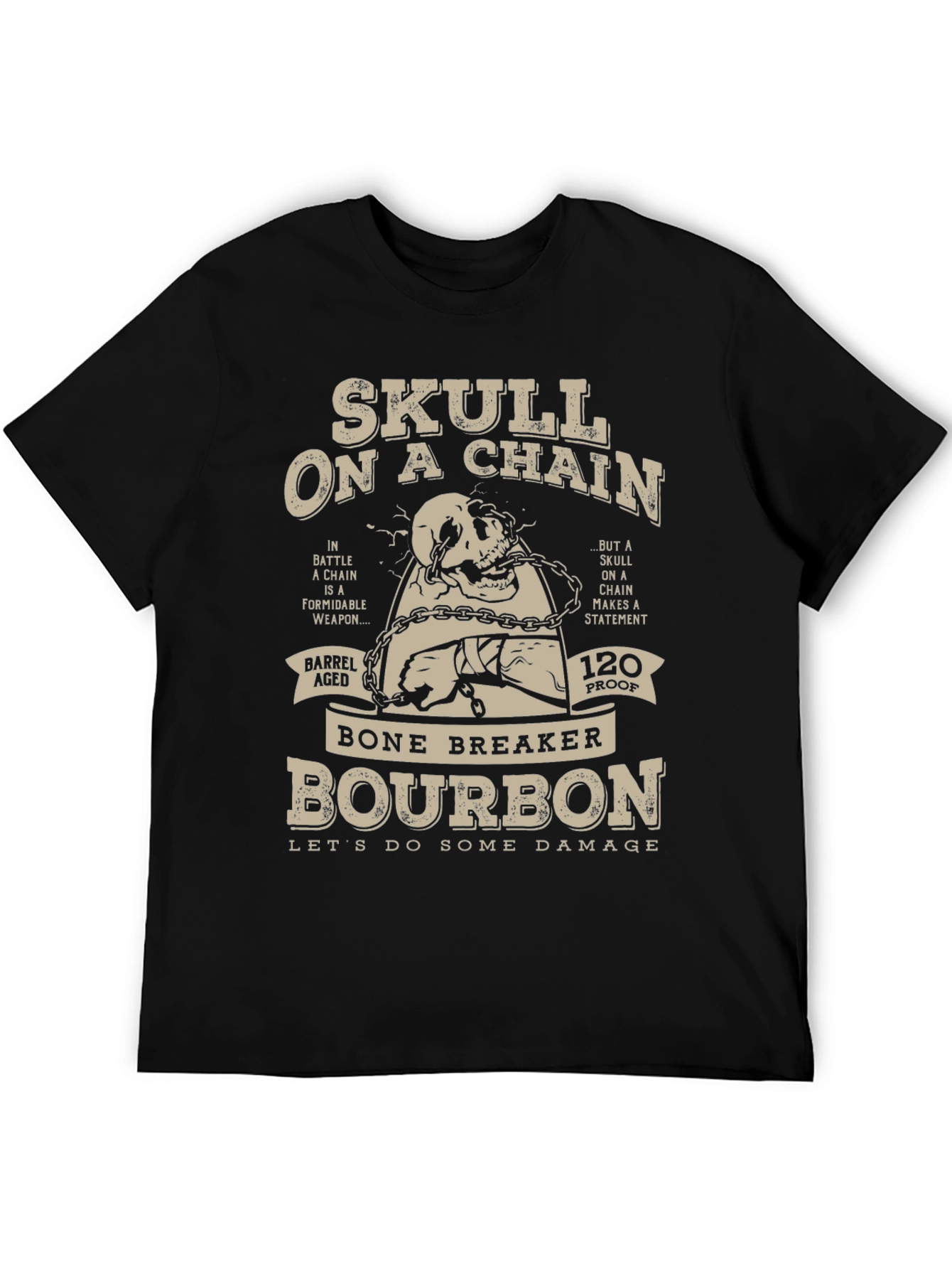 Skull on a Chain Bourbon T-Shirt