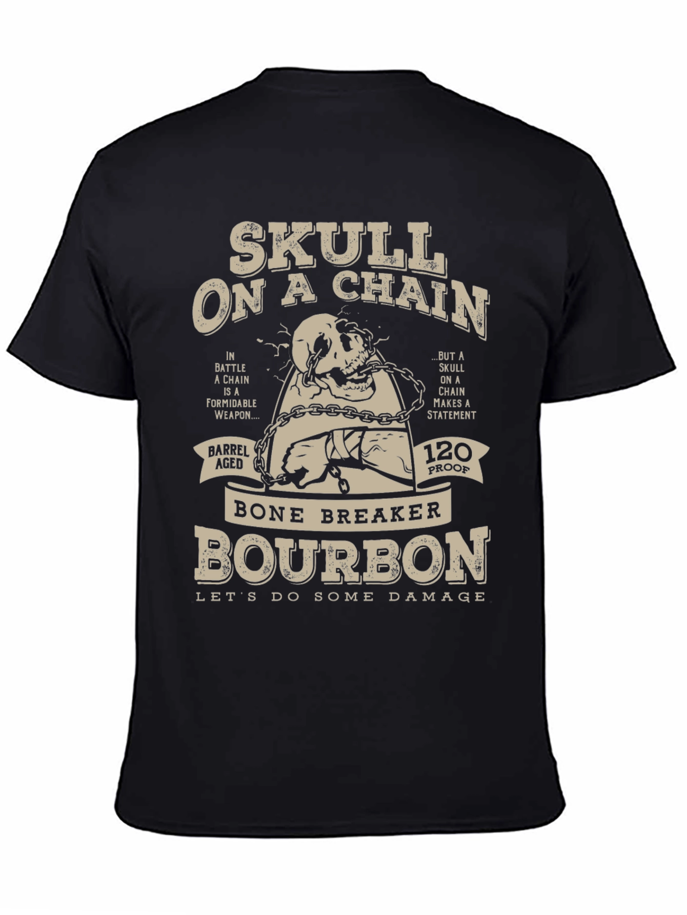 Skull on a Chain Bourbon T-Shirt
