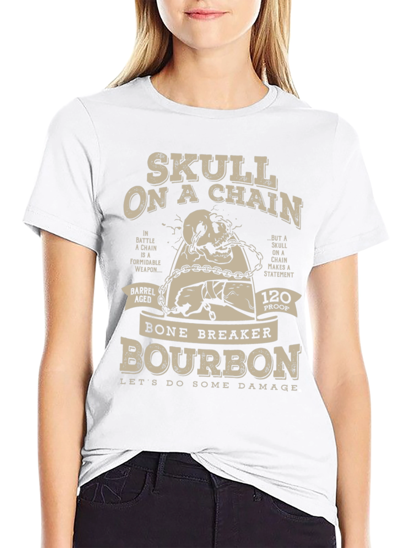 Skull on a Chain Bourbon T-Shirt
