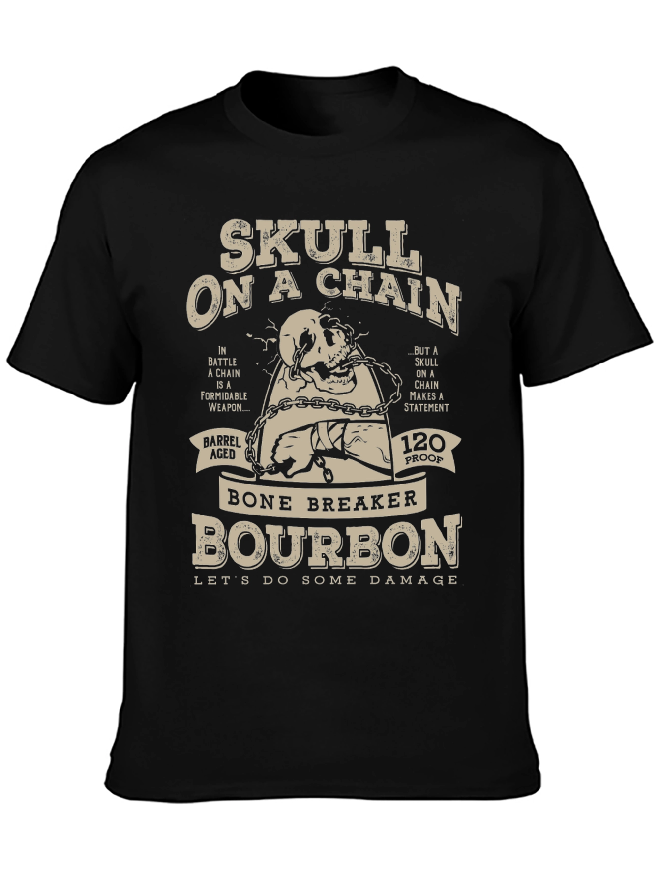 Skull on a Chain Bourbon T-Shirt