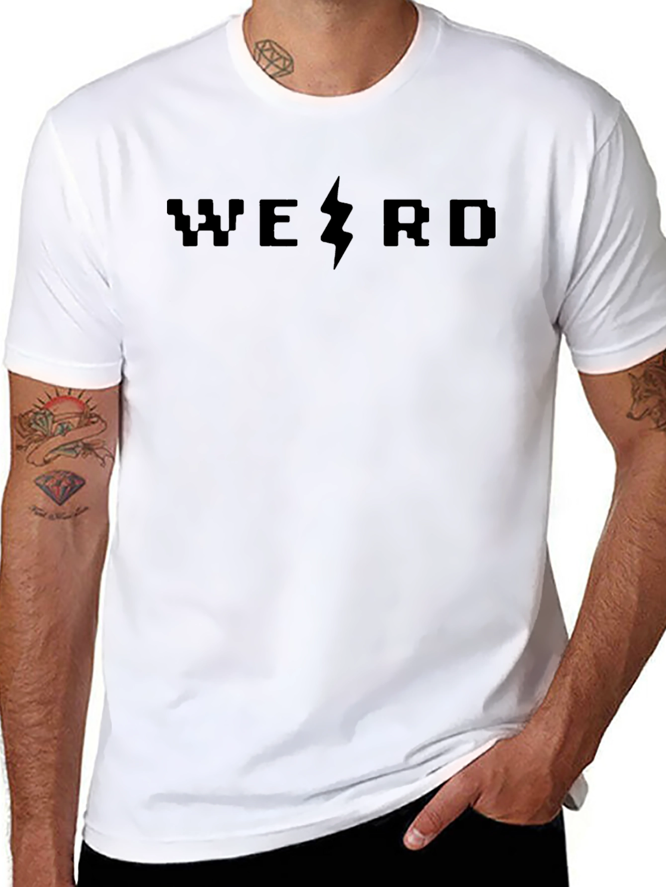 Weird Bolt Graphic Tee - Unisex Black T-Shirt