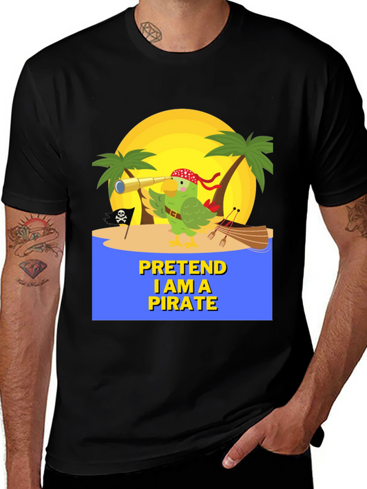 Pretend I am a Pirate T-Shirt - Funny Parrot Design