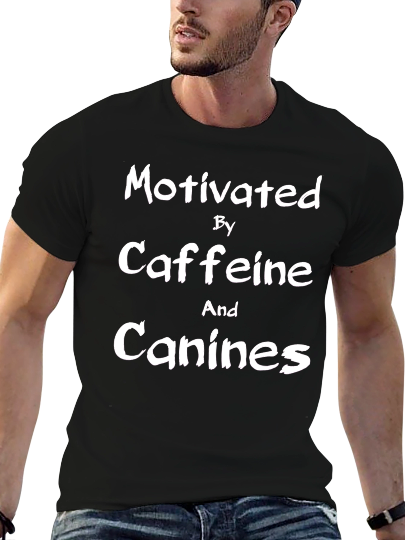 Motivated by Caffeine and Canines T-Shirt