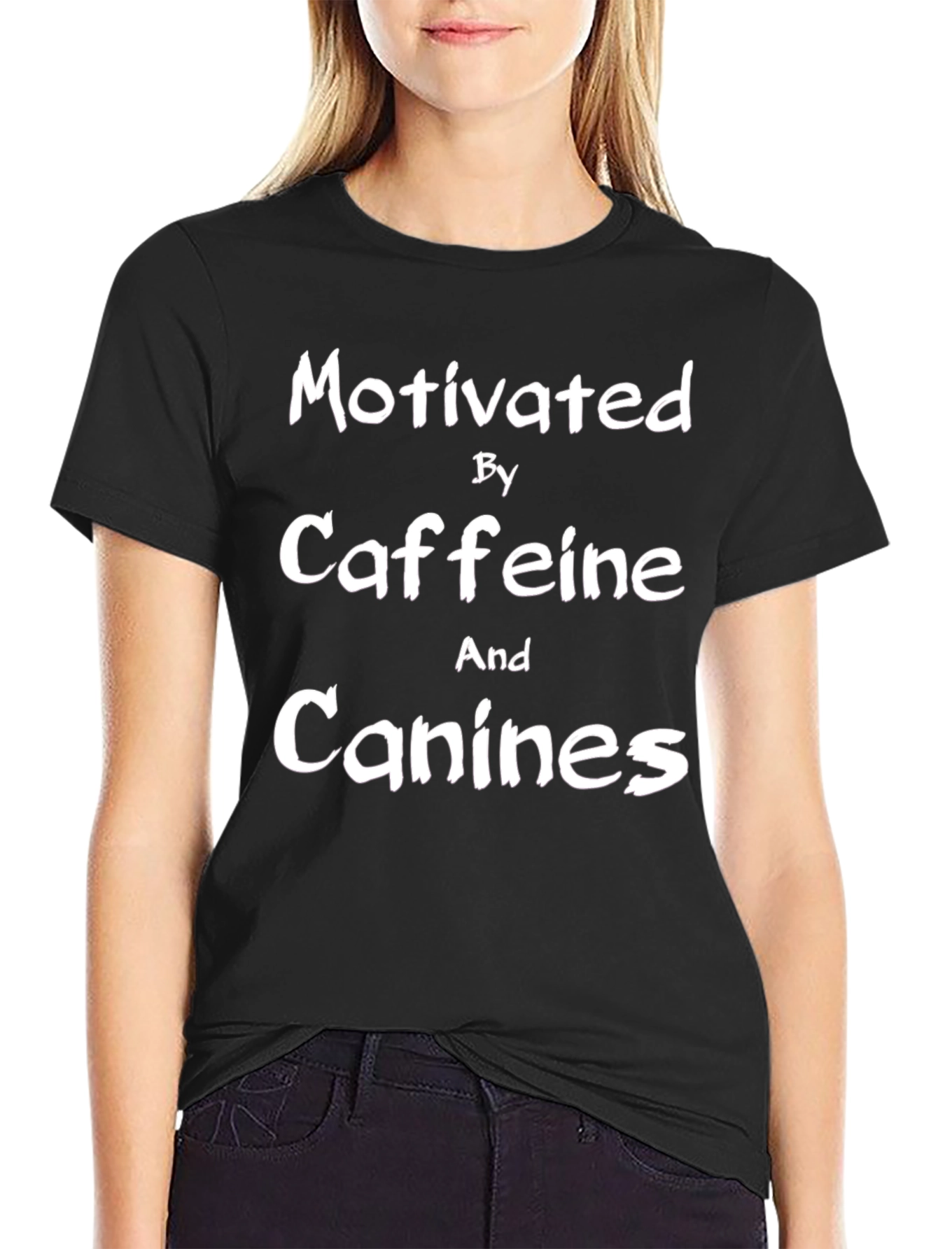 Motivated by Caffeine and Canines T-Shirt