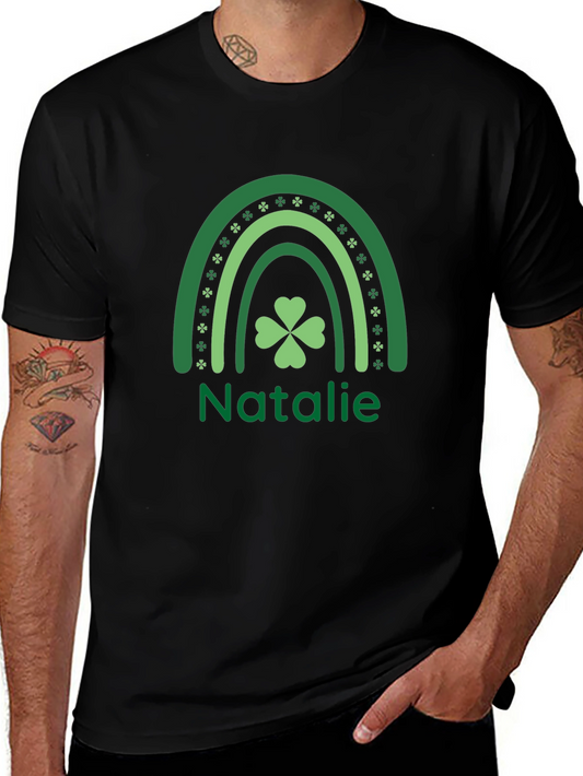 Personalized Shamrock Rainbow T-Shirt - Natalie