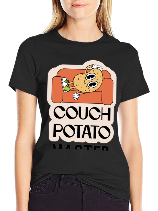 Couch Potato Master T-Shirt Funny Lazy Lounging Design