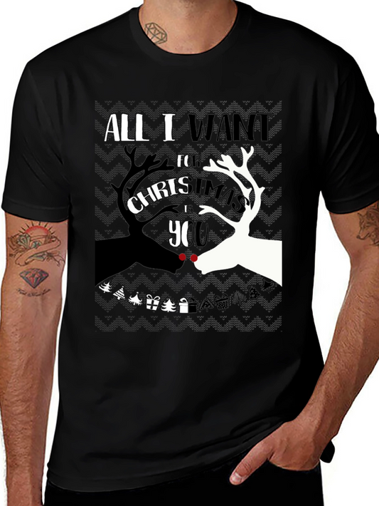 Christmas Reindeer Graphic T-Shirt