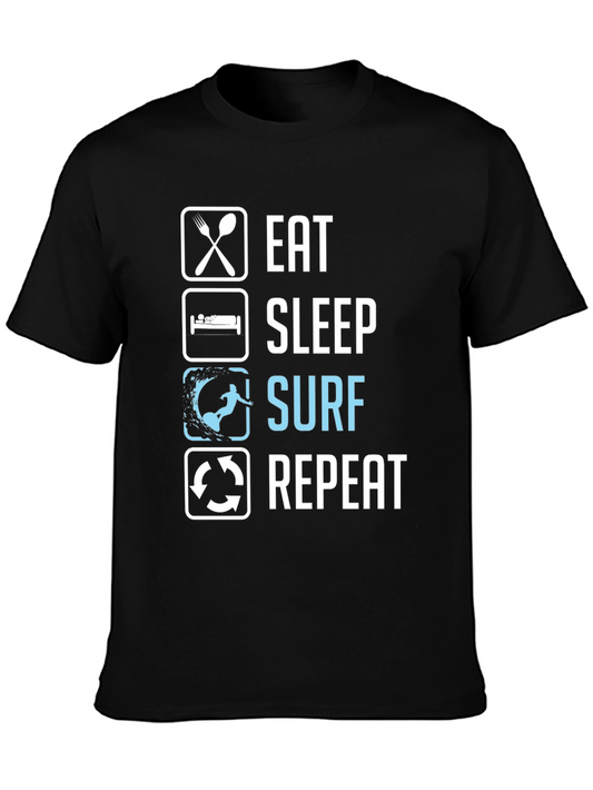 Eat Sleep Surf Repeat Graphic Tee