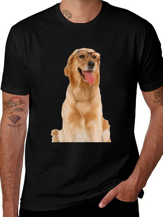 Golden Retriever Dog Glasses T-Shirt