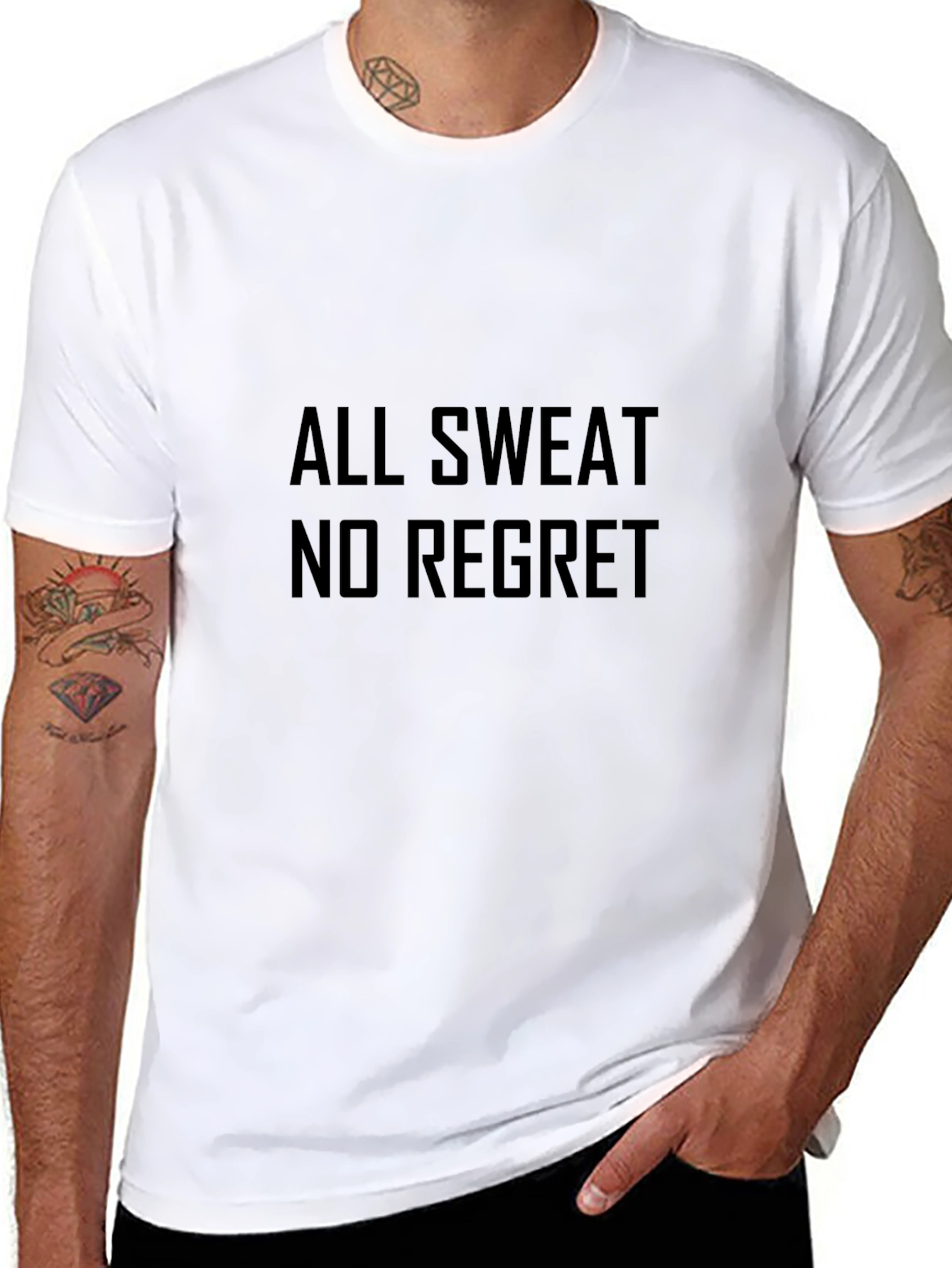 All Sweat No Regret Black T-Shirt