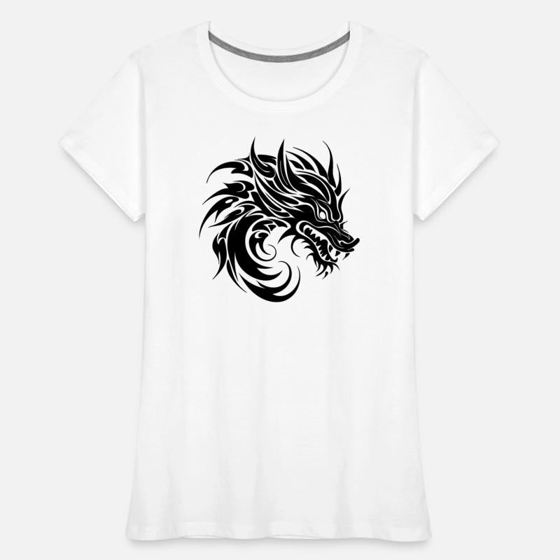 Dangerous Hissing Tattoo Style Dragon Head