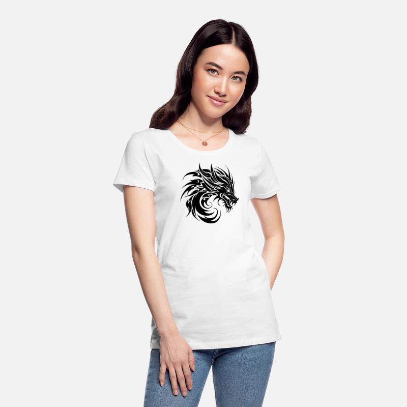 Dangerous Hissing Tattoo Style Dragon Head