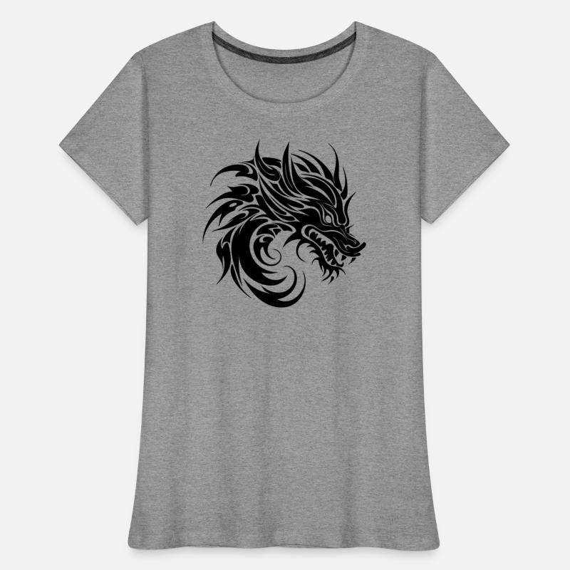 Dangerous Hissing Tattoo Style Dragon Head