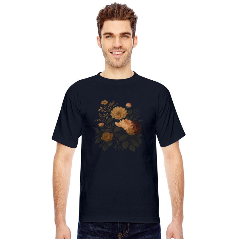 Dark Floral Elegance | Botanical Vintage Art Print