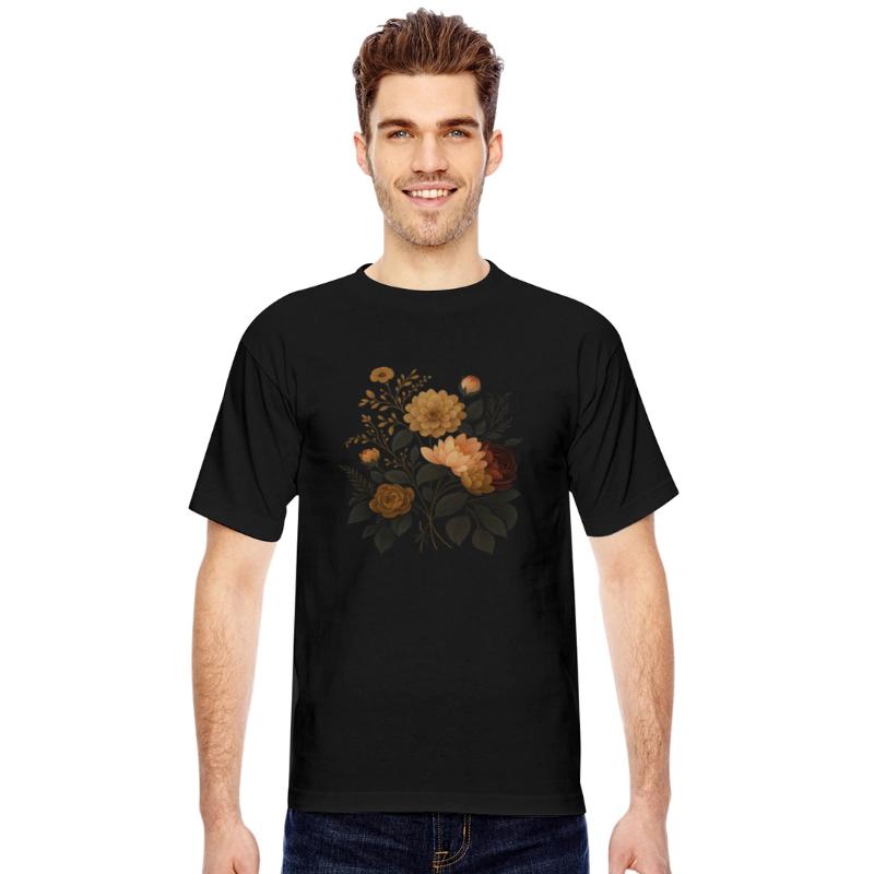 Dark Floral Elegance | Botanical Vintage Art Print