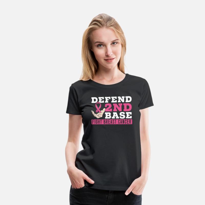 Defend 2nd Base Baseball Breast Cancer Awareness