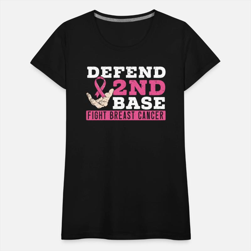 Defend 2nd Base Baseball Breast Cancer Awareness