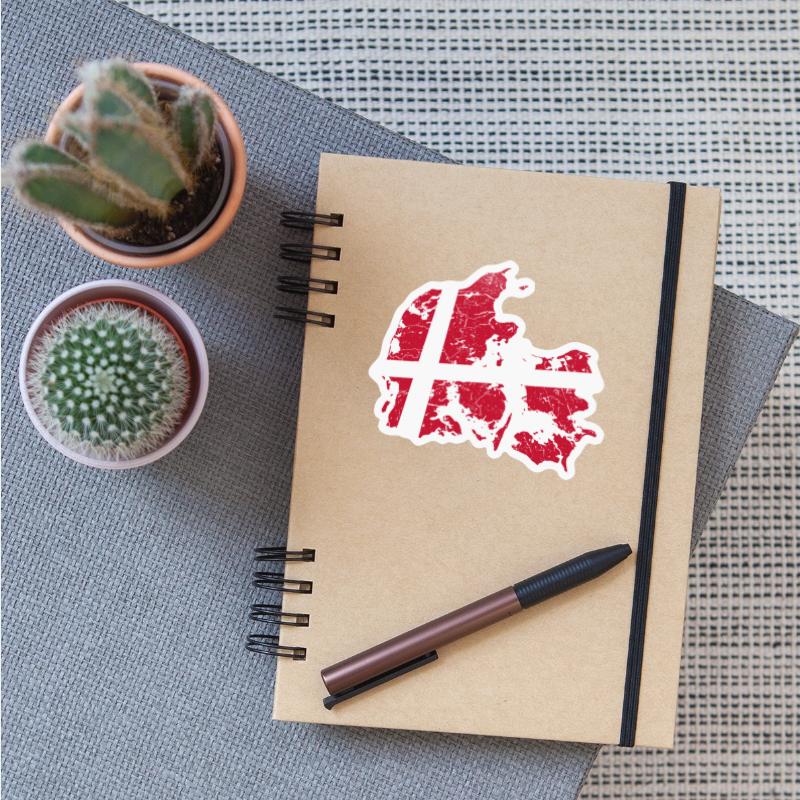 Denmark Vintage Map Flag Danish Pride Nordic Love