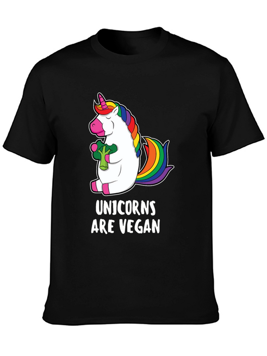 Unicorns Are Vegan T-Shirt - Black