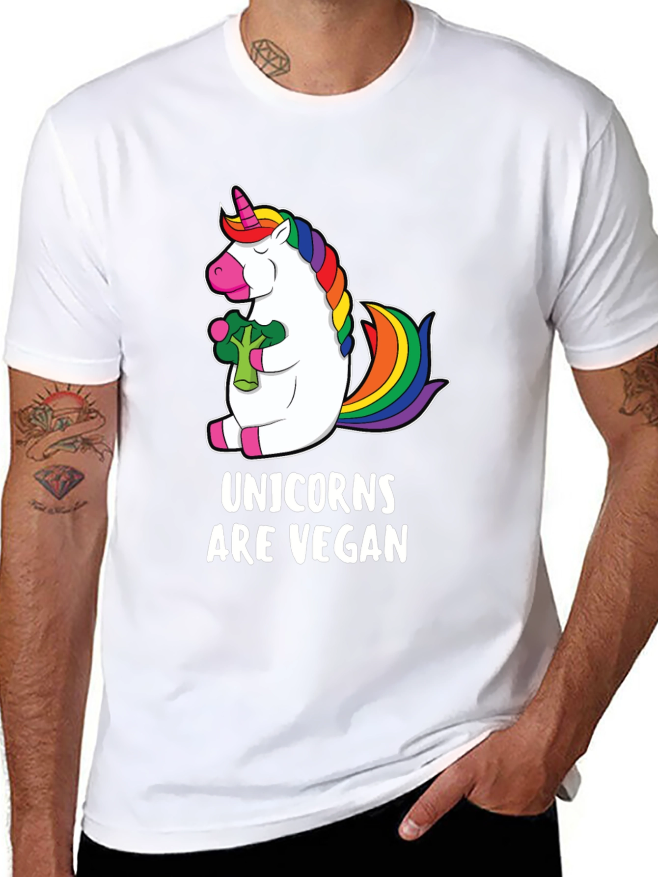 Unicorns Are Vegan T-Shirt - Black