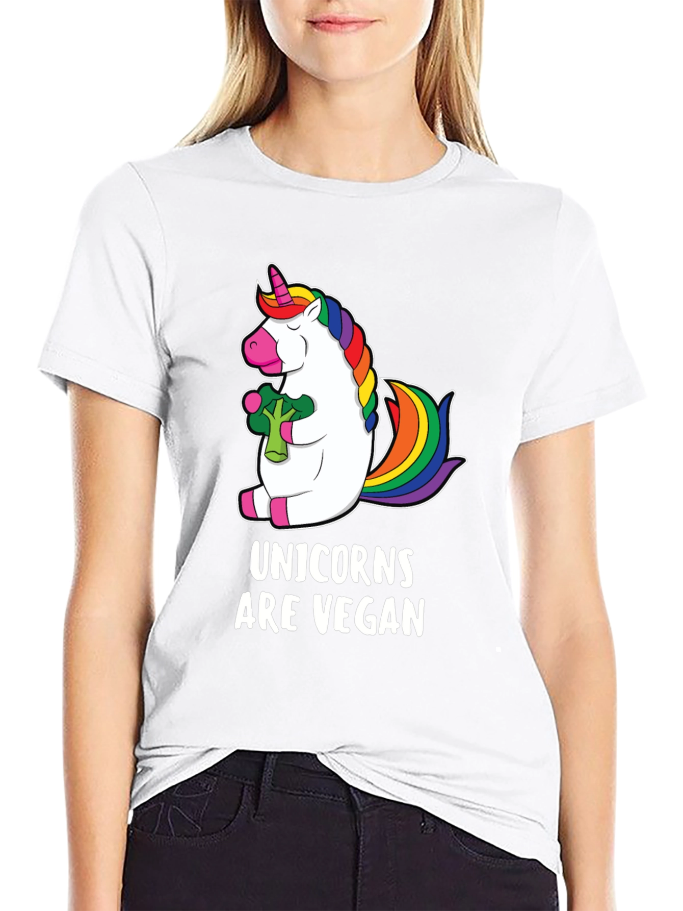 Unicorns Are Vegan T-Shirt - Black