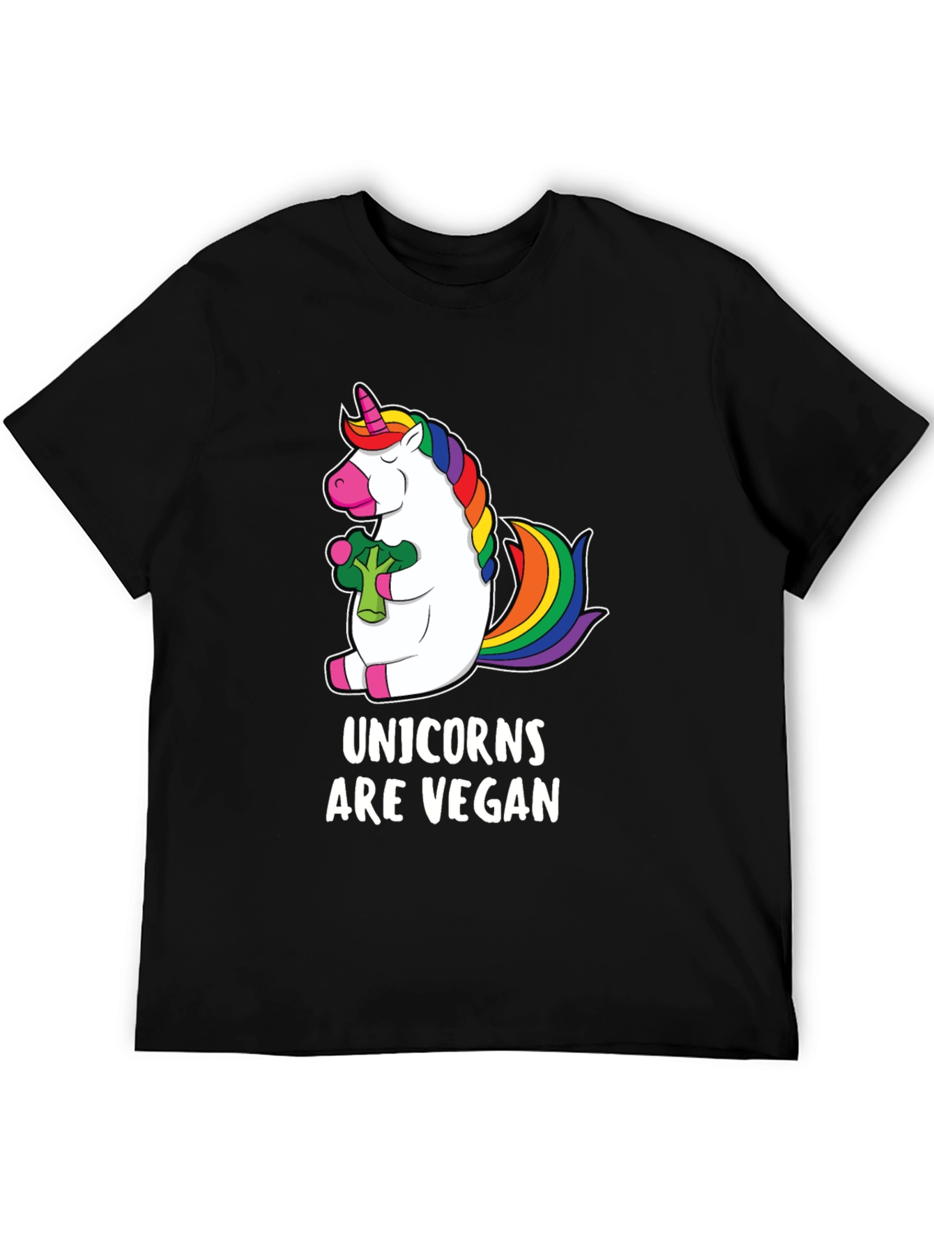 Unicorns Are Vegan T-Shirt - Black