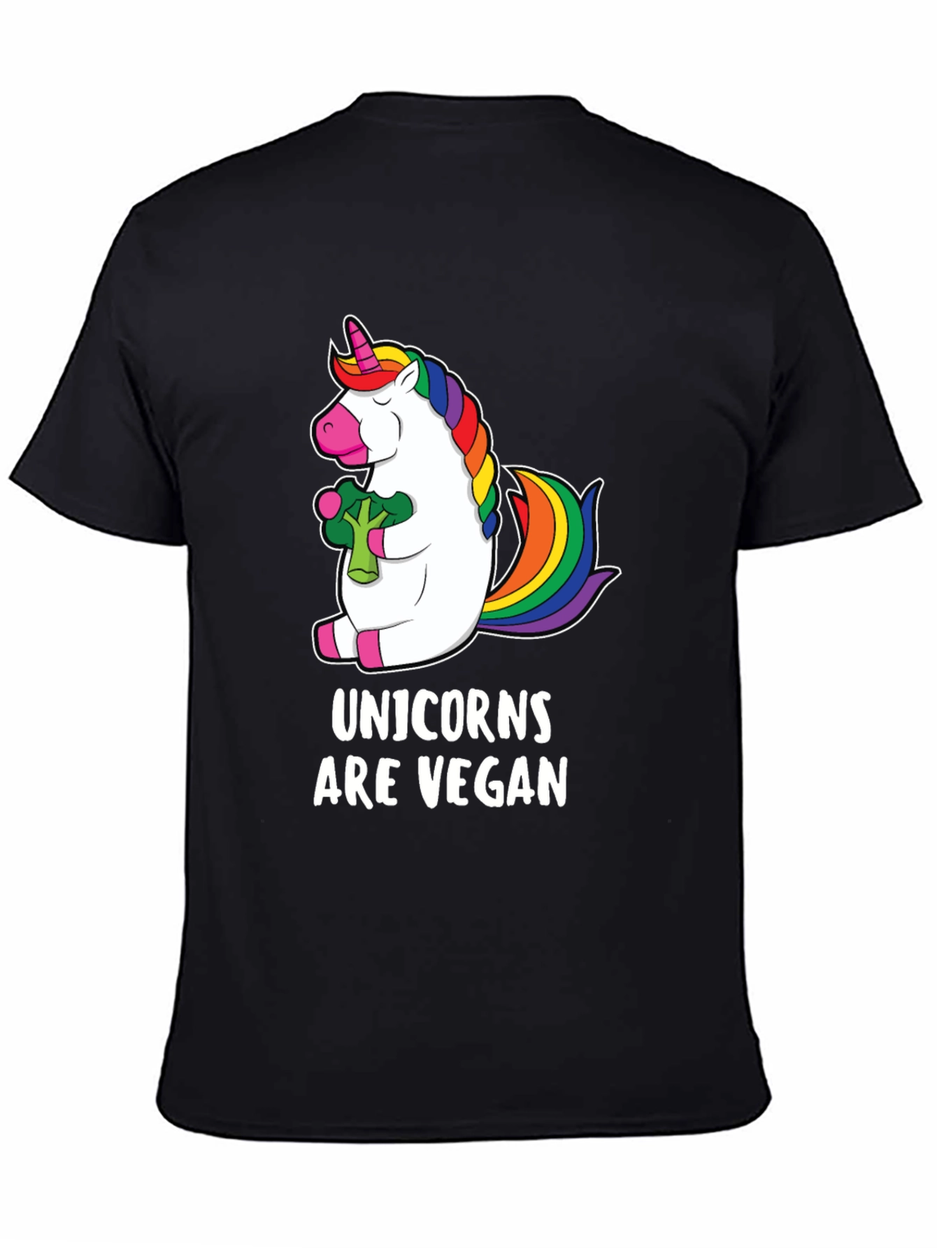 Unicorns Are Vegan T-Shirt - Black