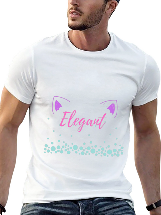 Elegant Cat Ears Graphic T-Shirt