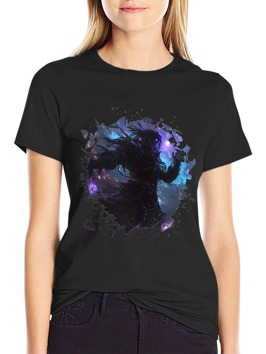 Mystic Warrior Graphic Black T-Shirt