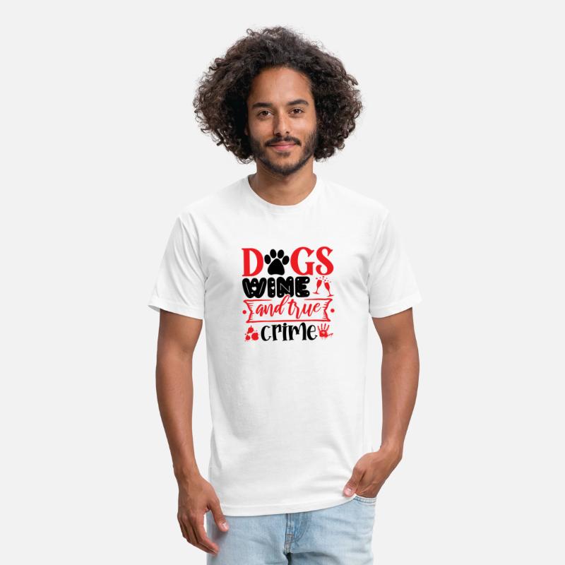 Dogs wine and true crime Men's Hooded Sweatshirt